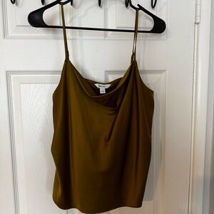 Nine West Mustard Cowl Neck Top